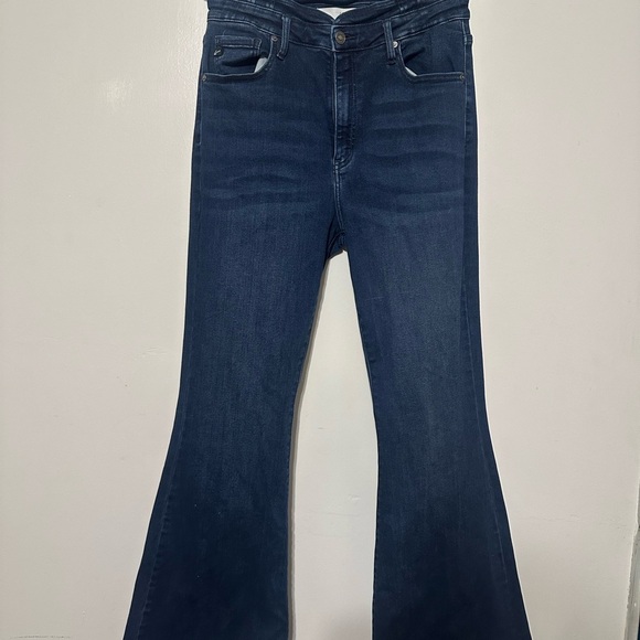Blue‎ Flare Wide Leg Jeans - Picture 1 of 8